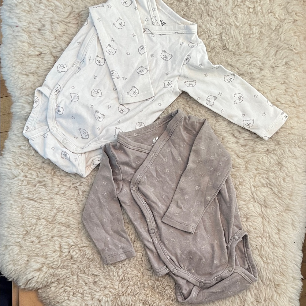 H&M Baby Organic Cotton Bodysuit Set